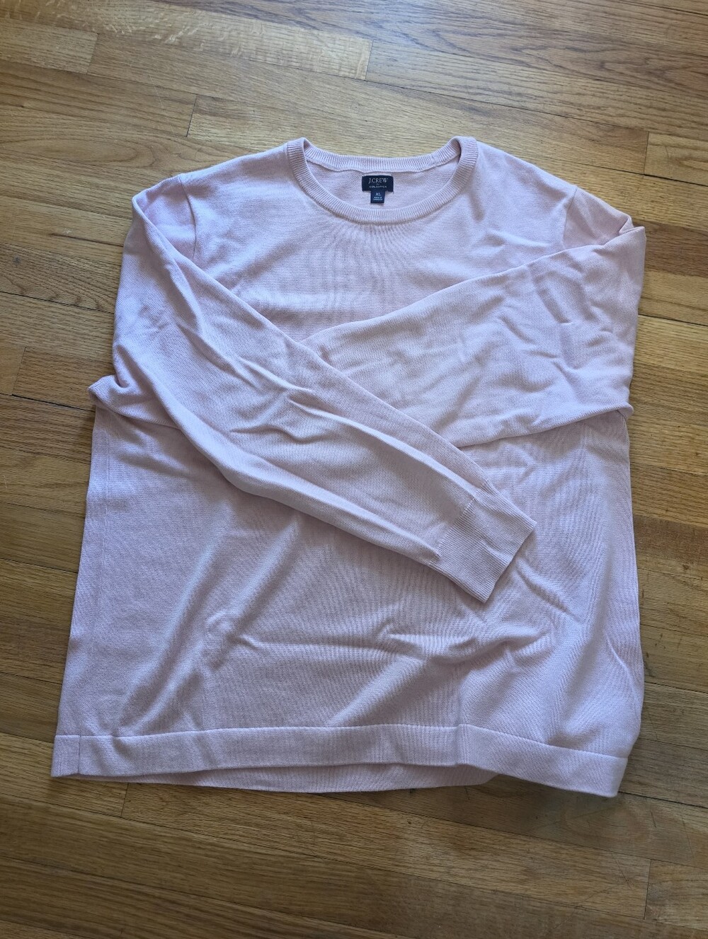 J. Crew Men's Lightweight Crewneck Sweater in Soft Pink